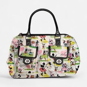 Vintage Disney Multicolor Mickey and Minnie Satchel
